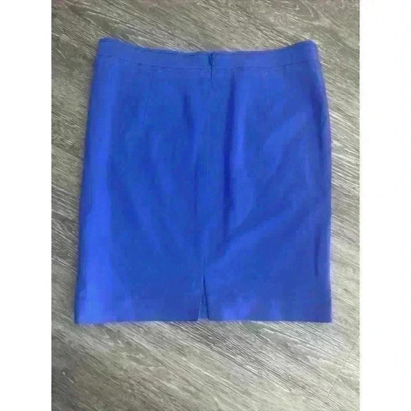 Escada Virgin Wool Elastane Lapis Blue Mini Skirt Size 40 (10 US) Medium - Picture 4 of 9